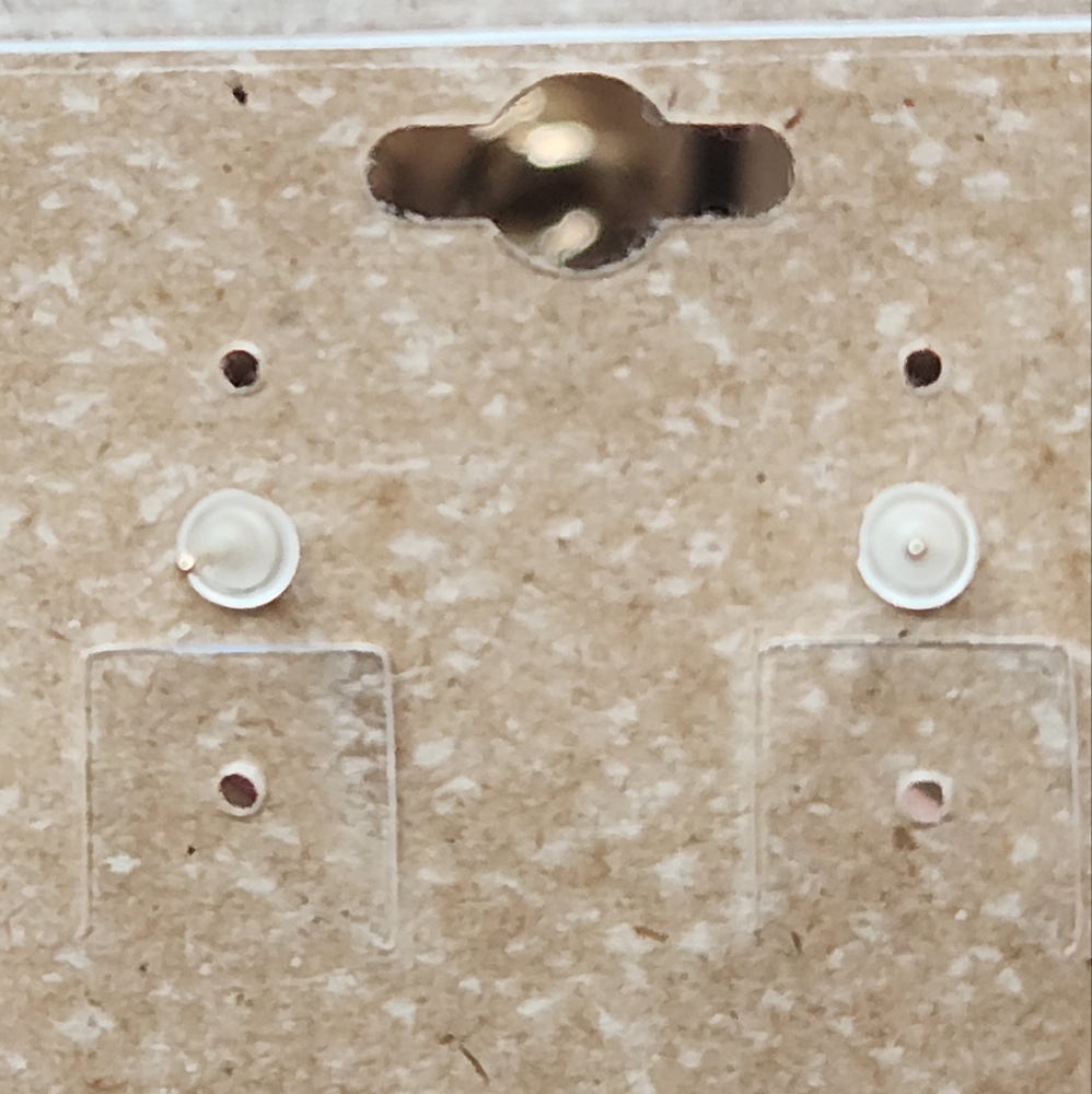 Golden Triangle Stud Earrings - Picture 2 of 2